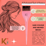Thumbnail for KINDED Multipurpose Pink Hair Color and Mehndi Brush Set of 2
