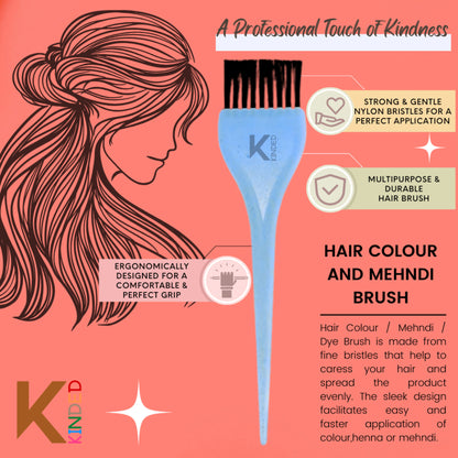 KINDED Multipurpose Blue Hair Color and Mehndi Brush Set of 2