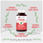 Thumbnail for bliss welness brain health dha epa finest vegetarian omega 3 veg capsule