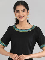 Thumbnail for AURELIA Women Black Solid A-Line Dress