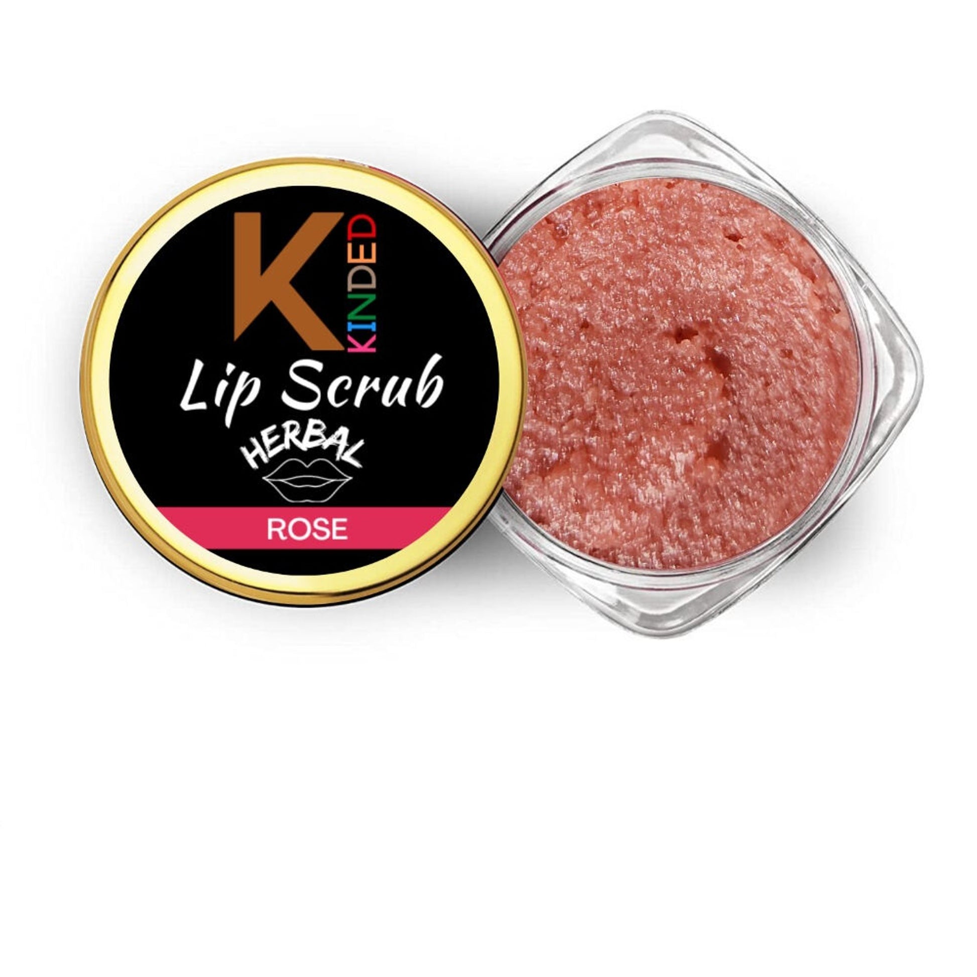 kinded lip sugar scrub herbal exfoliator rose