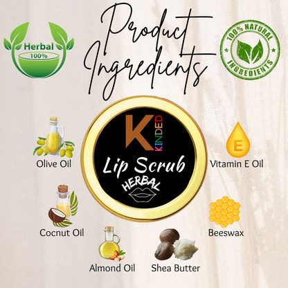 kinded lip sugar scrub herbal exfoliator beetroot