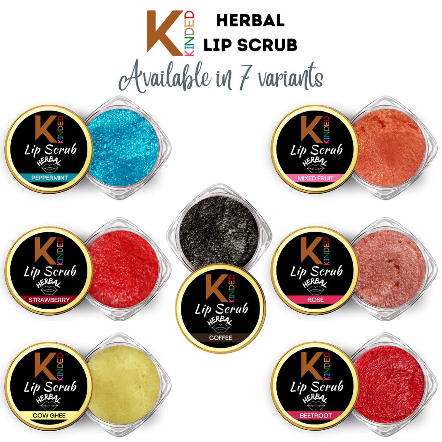 kinded lip sugar scrub herbal exfoliator beetroot