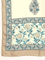 Thumbnail for Anouk Women Blue & Yellow Pure Cotton Floral Print Kurta with Palazzos & Dupatta - Distacart