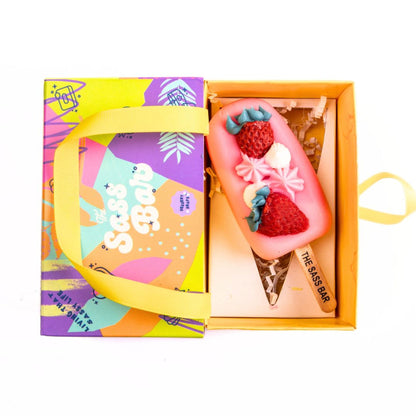 The Sass Bar Strawberries N' Cream Popsicle Soap - Distacart