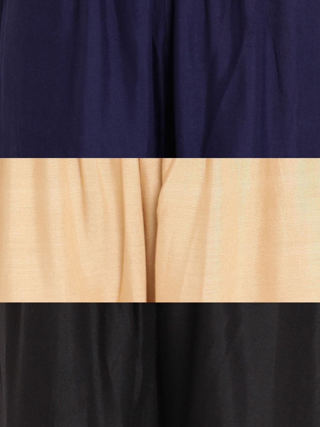 TAG 7 Women Pack of 3 Solid Wide Leg Palazzos
