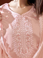 Thumbnail for Anouk Women Floral Embroidered Regular Thread Work Kurta with Trousers & With Dupatta