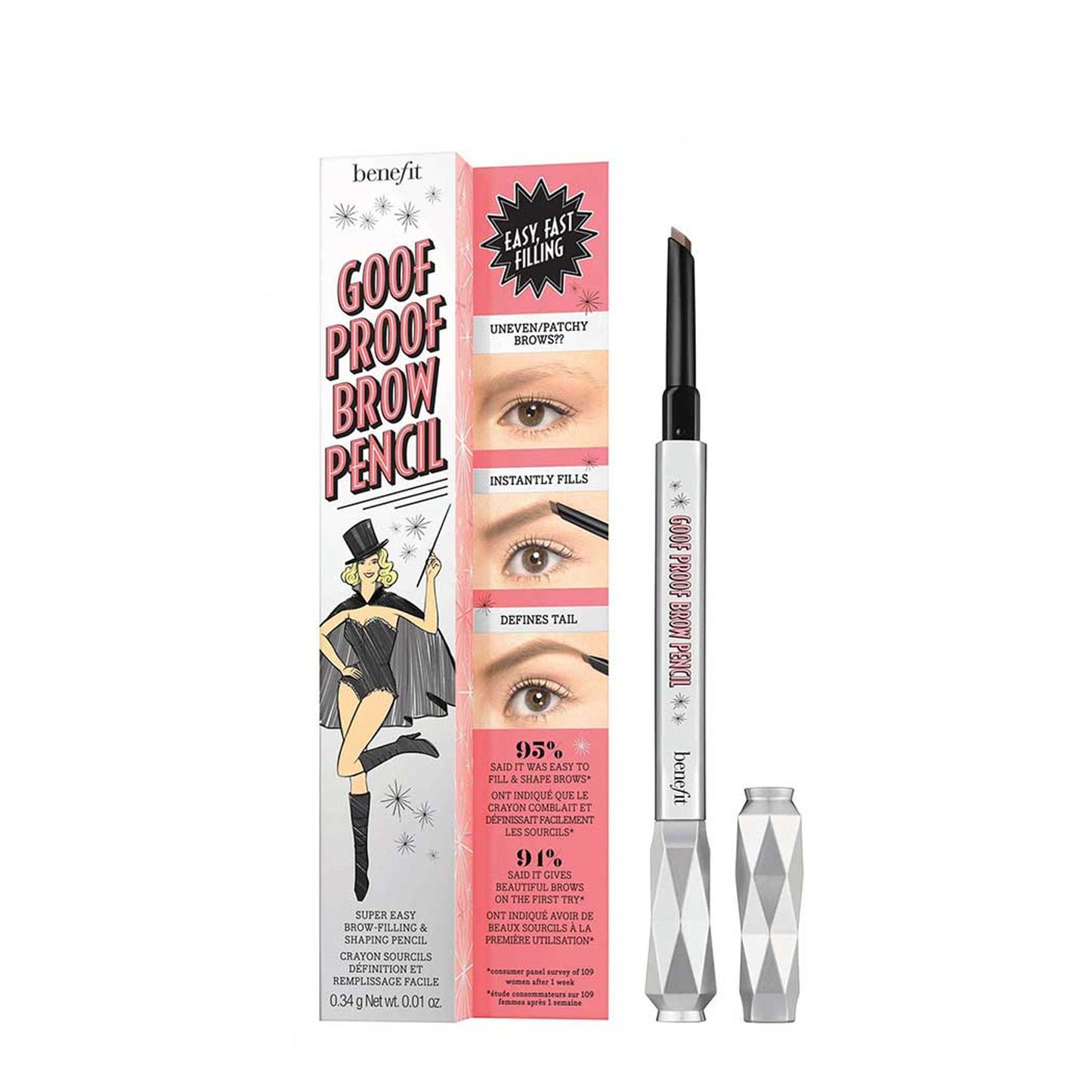 Benefit Cosmetics Goof Proof Eyebrow Pencil - 3.5 Medium Brown - Distacart
