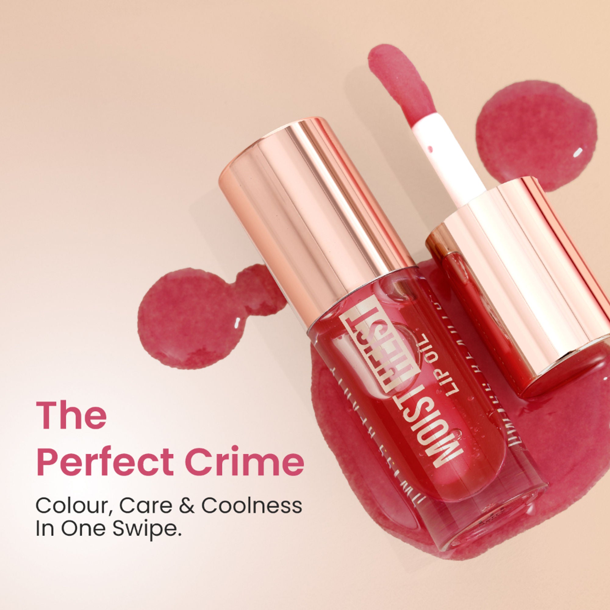Swiss Beauty Moist Heist Lip Oil Colour-Changing With Vitamin E & Mint Oil - 2 Cucumber Trap - Distacart