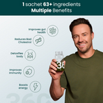 Thumbnail for Supply6 360 Daily Health Supplement 63+ Nutrient, Multivitamin, 3B CFU Probiotic & Superfood - Distacart