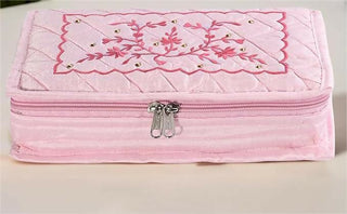Asmaani 7 Pocket Light Pink Embroidery Jewellery Kit