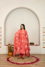 Thumbnail for Joban Fashion Pink Tie & Dye Cotton Suit Set - Distacart