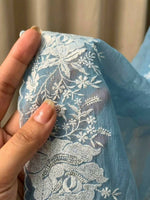 Thumbnail for Joban Fashion Sky Blue Candy Crush Party Wear Sarees - Distacart