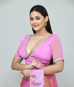 Thumbnail for Joban Fashion Women's Baby Pink Embroidered Stitched Blouse