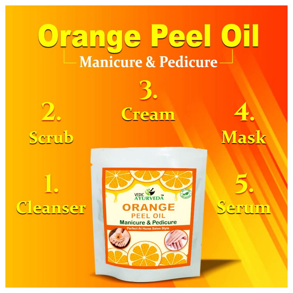 VedicAyurveda Manicure Pedicure Spa Kit Orange Peel Oil - Dista