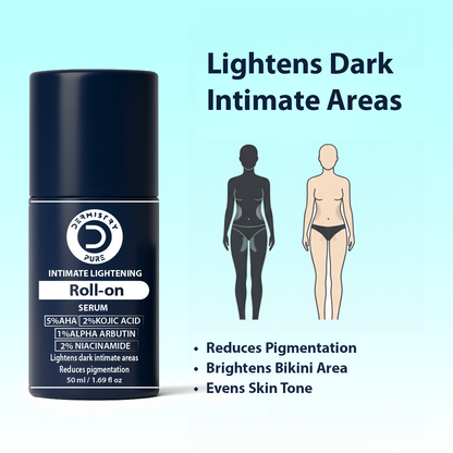 Dermistry Intimate Lightening Brightening & Underarm Deodorant Roll On Serum For Dark Spots Pigmentation - Distacart