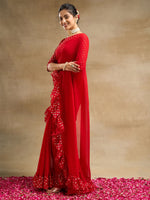Thumbnail for kasee Poly Chiffon Saree - Distacart
