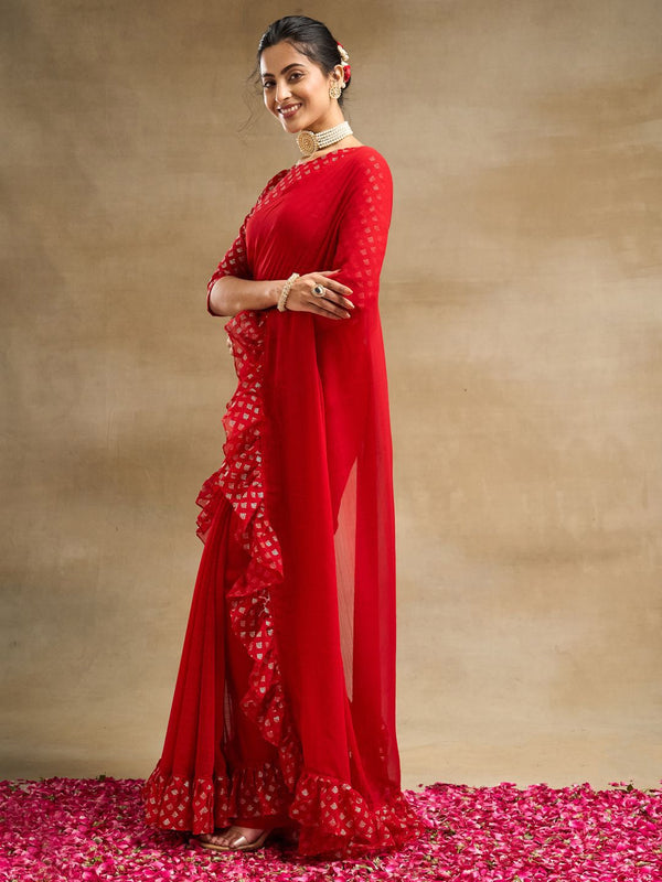 kasee Poly Chiffon Saree - Distacart