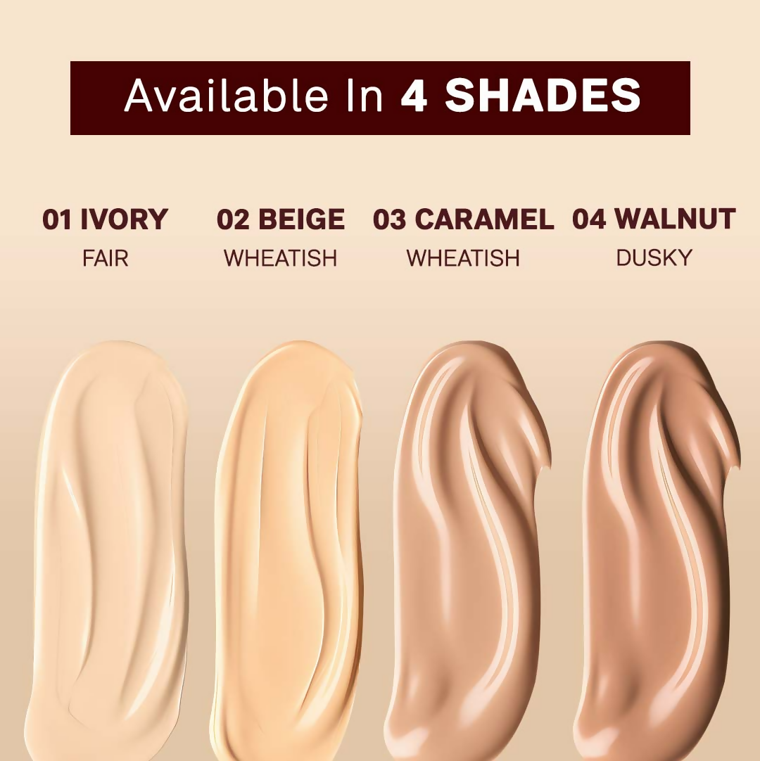 Flicka Cosmetics Tomato Liquid Foundation With Spf Long Lasting Lightweight All Skin Types - Caramel