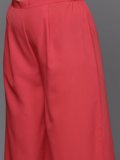 Ahalyaa Women's Traditional wear Kurta Set - Red - Distacart