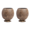 Thenga Handmade Large Coconut Shell Cups - Dista