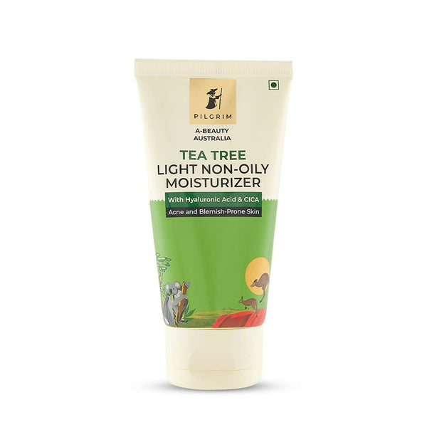 Pilgrim Australian Tea Tree Oil Free Face Moisturizer For Oily & Acne Prone Skin With Hyaluronic Acid & CICA - Distacart