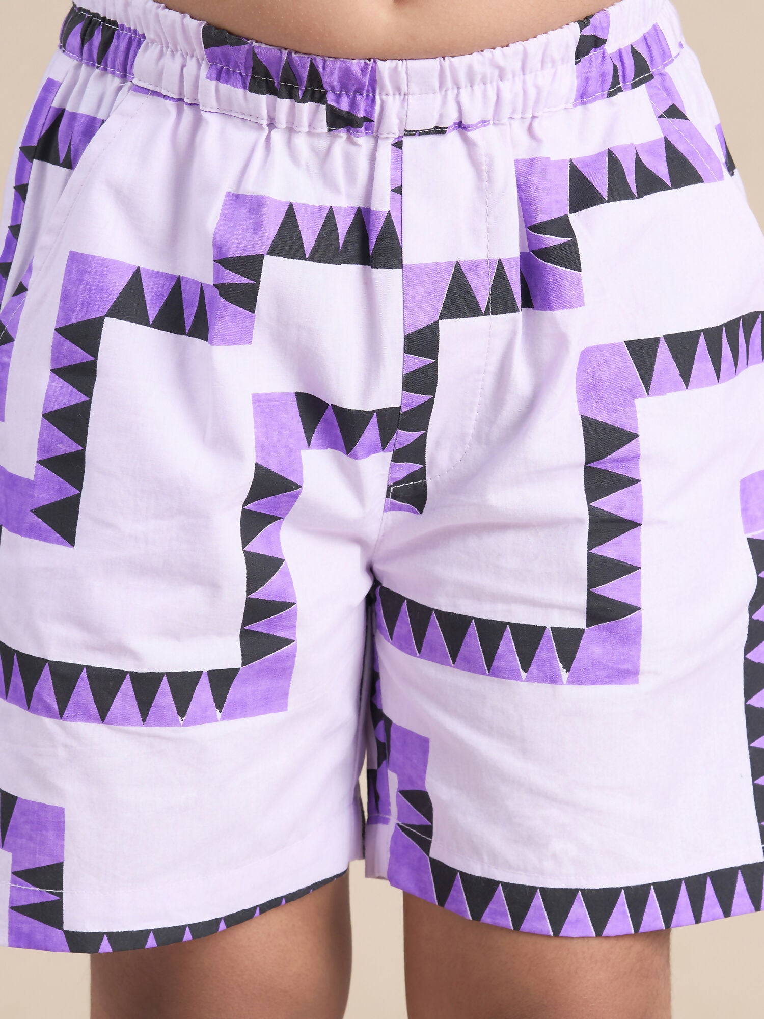 Snakes and Ladders Boys Purple Table Print Shirt and Boxer Set from Siblings Collection - Distacart