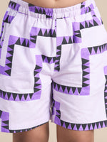 Thumbnail for Snakes and Ladders Boys Purple Table Print Shirt and Boxer Set from Siblings Collection - Distacart