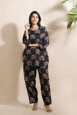 Thumbnail for Breathables Abstract Black Cotton Co-Ord Set - Dista