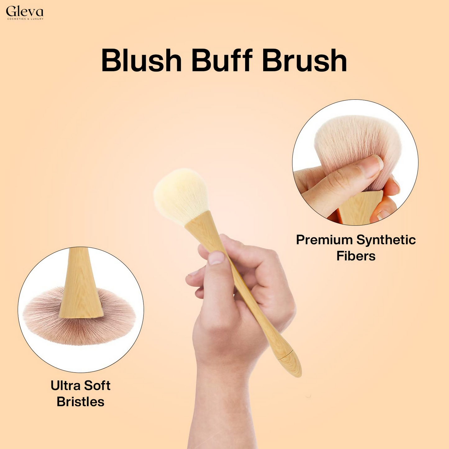 Gleva Ultimate Blend Makeup Brush - Light Wood - Distacart