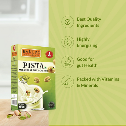 BAKERS Milk Shake Mix Powder - Pista Flavor - Dista