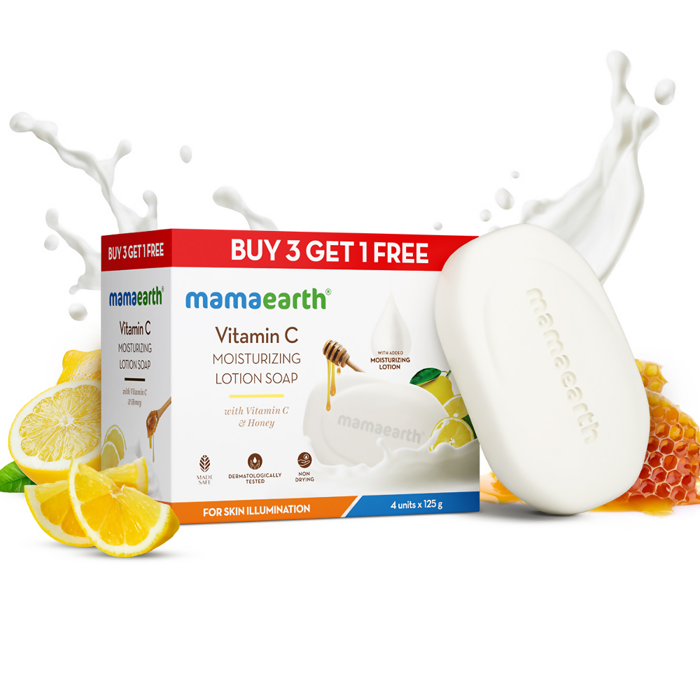 Mamaearth Vitamin C Moisturizing Lotion Soap (Buy 3 Get 1 Free) - Distacart