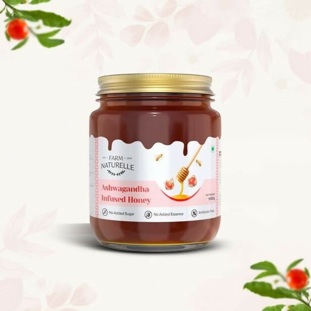 Farm Naturelle Ashwagandha Infused Honey – Natural Stress Relief & Energy Boost