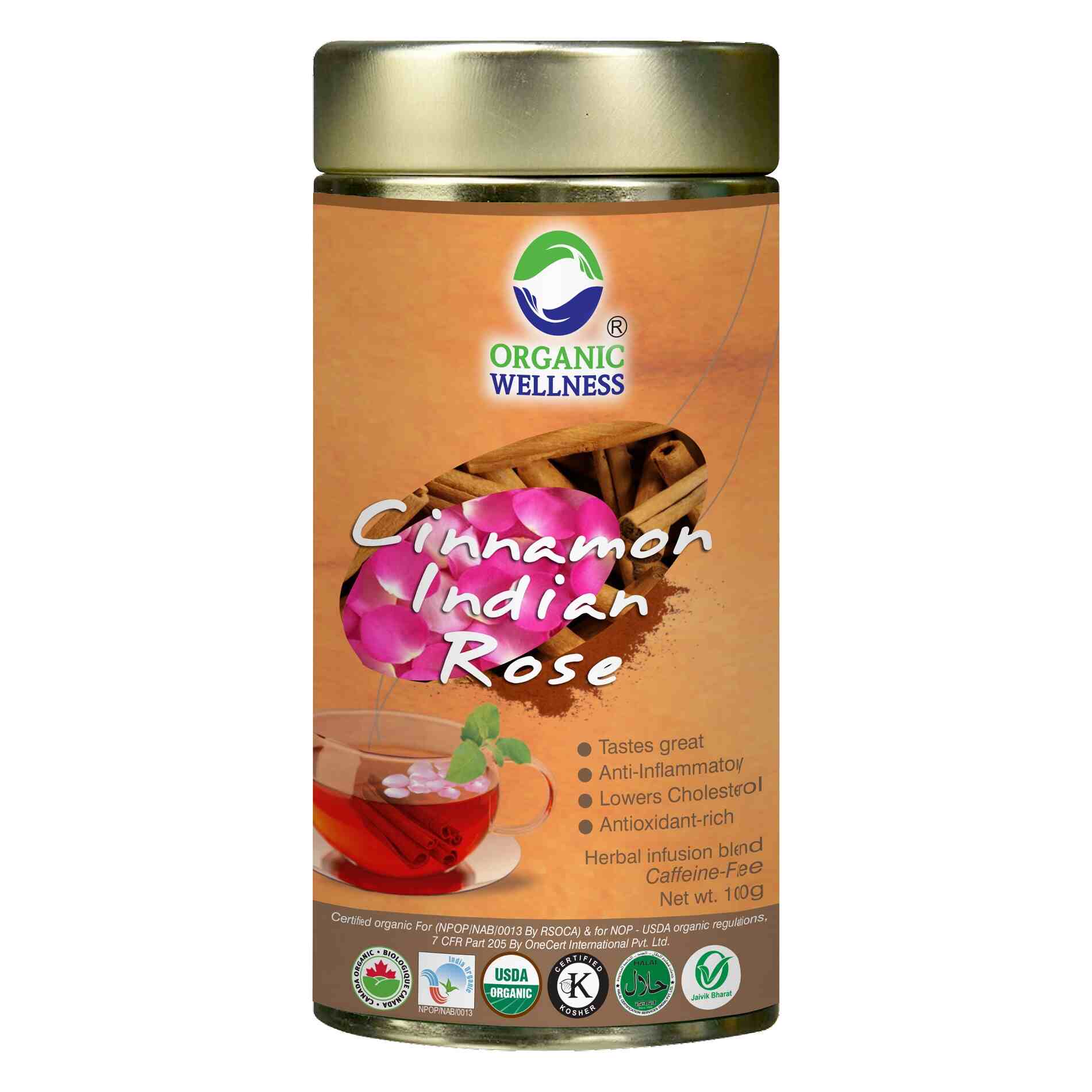 Organic Wellness Ow'Real Cinnamon Indian Rose Leaf Tea - Distacart