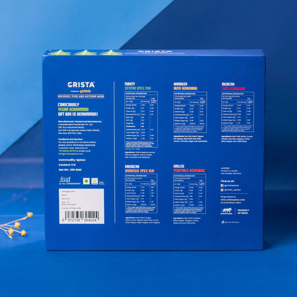 Crista Spices Consciously Vegan Seasonings - Distacart