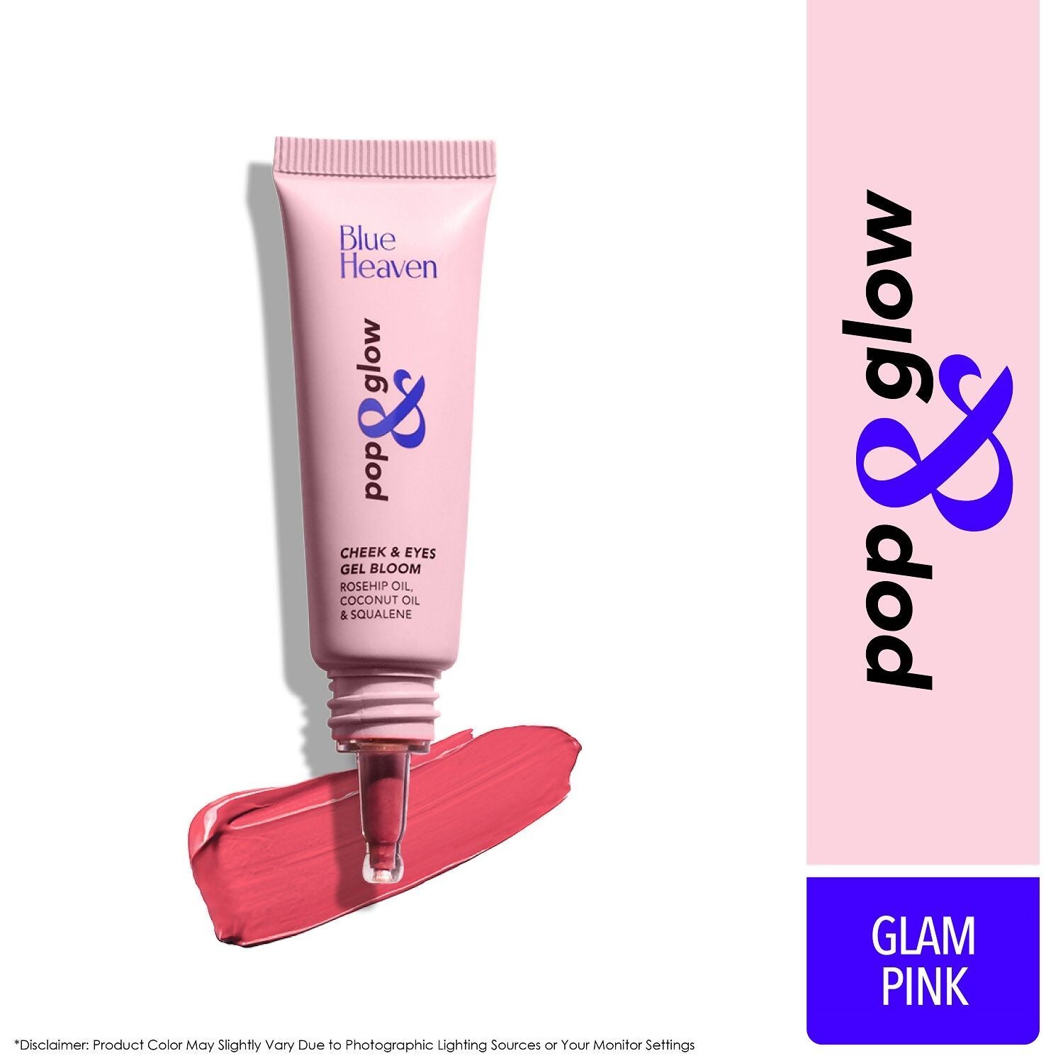 Blue Heaven Pop & Glow Cheek & Eye Bloom Blush - Glam Pink - Distacart