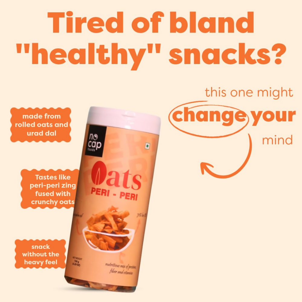 Nocap foods Zero Guilt Healthy Chips - Oats Peri Peri - Dista
