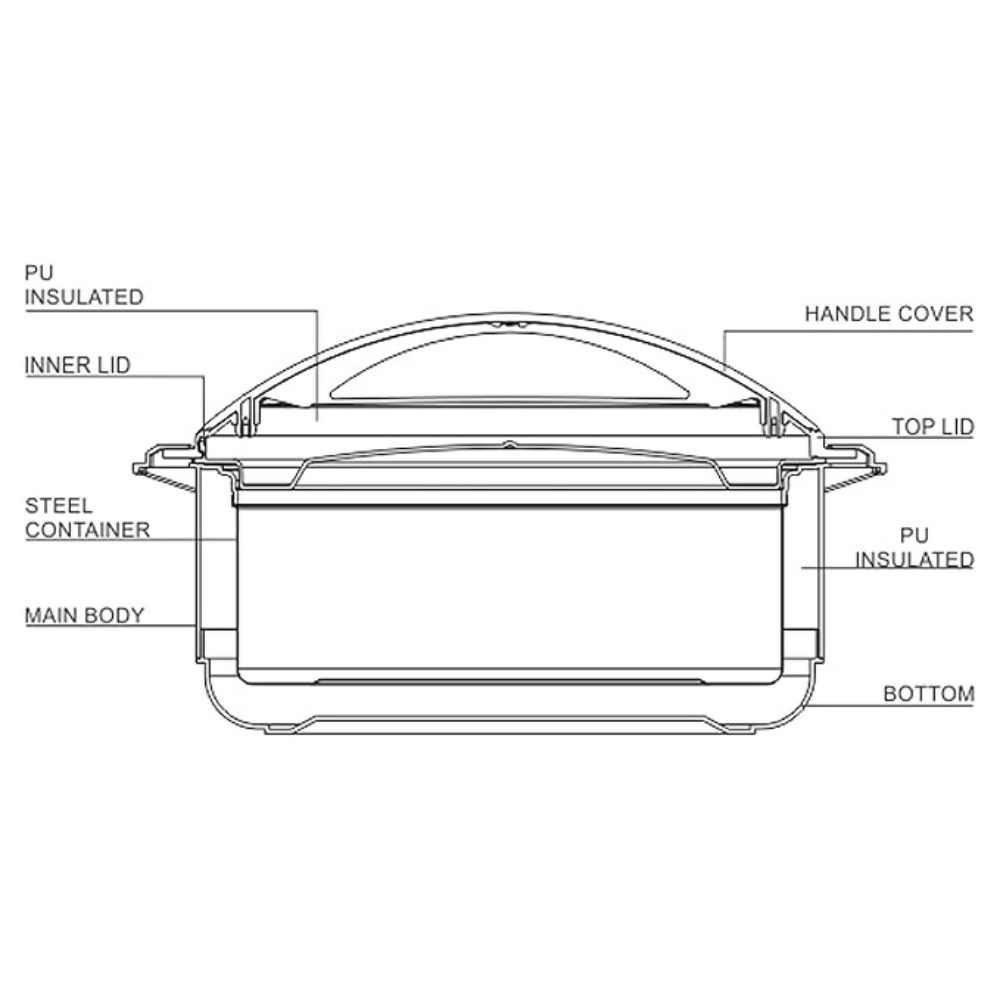 Milton Divine Jr. Inner Stainless Steel Serving Casserole - Dista