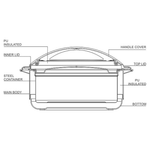 Thumbnail for Milton Divine Jr. Inner Stainless Steel Serving Casserole - Dista