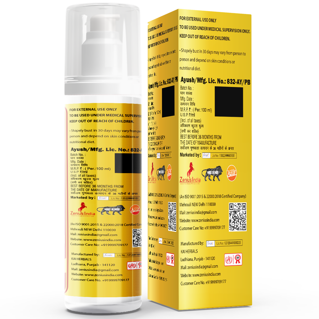 Zenius B Fast-36 Lotion for Breast Enlargement and Growth - Dista