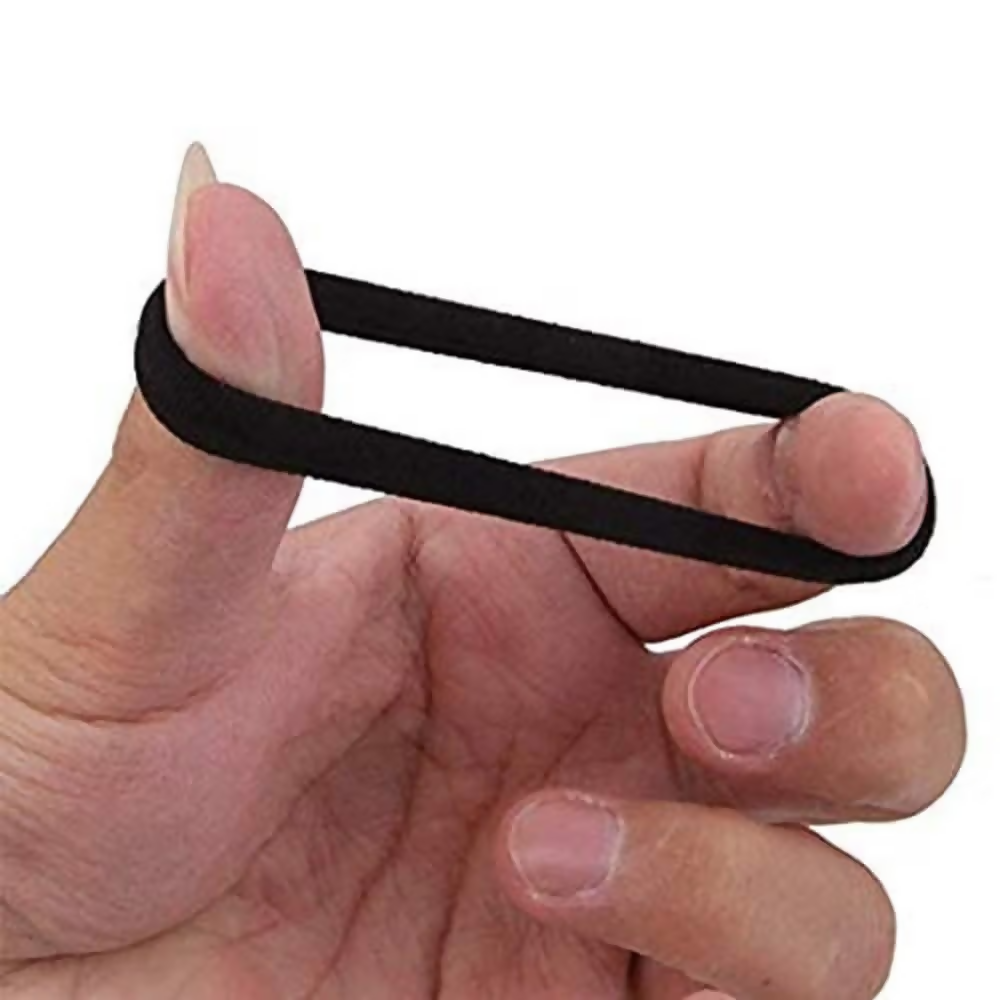 Bronson Professional Hair Rubber Bands Ponytail Holder with Storage Box - Black - Dista