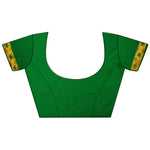 Thumbnail for Joban Fashion Green Polka Dot Lichi Silk Paithani Silk Saree - Distacart