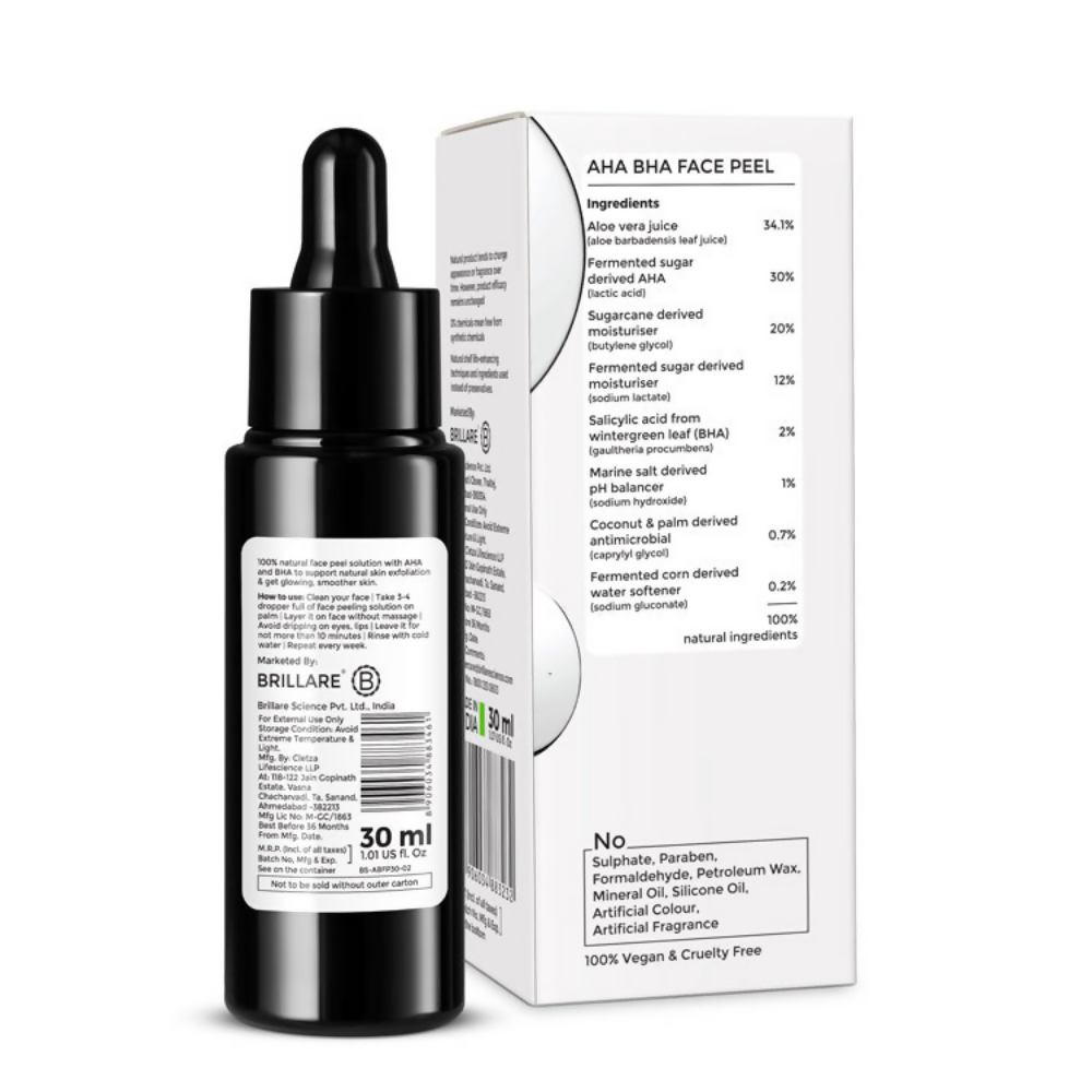 Brillare AHA BHA Exfoliating Face Peeling Solution - Dista
