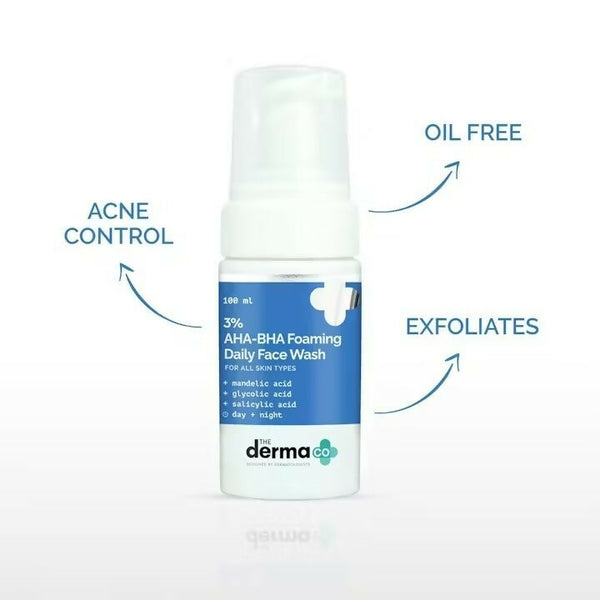 Buy The Derma Co1% Hyaluronic Sunscreen Aqua Gel + 3% AHA+BHA Foaming ...