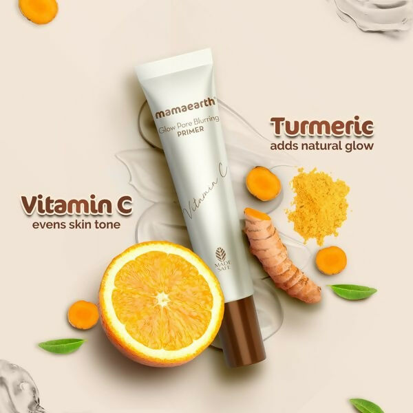 Mamaearth Glow Pore Blurring Primer With Vitamin C & Turmeric - Distacart