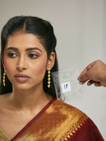 Thumbnail for Nuyug 18K Gold-Plated Crystal Stone Studded Triangular Drop Sleek Earrings