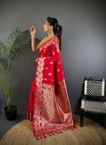 Thumbnail for Joban Fashion Meenakari Pink Woven Soft Silk Saree