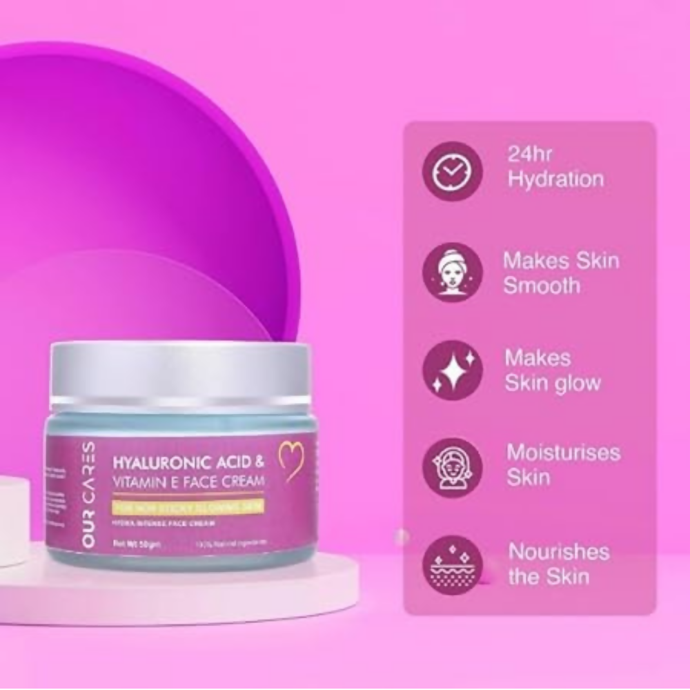 Our Cares Face Cream with Hyaluronic Acid & Vitamin E - Distacart