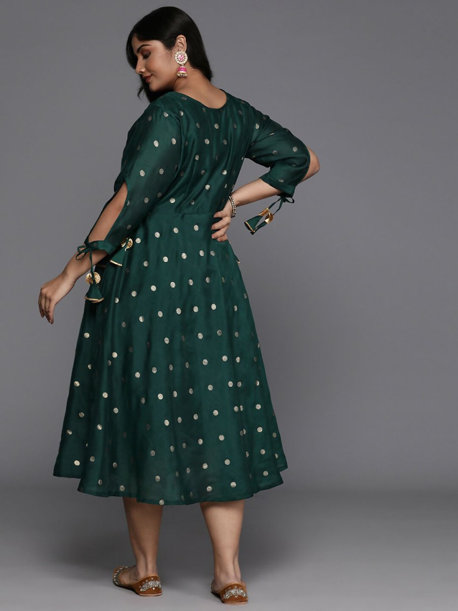 Ahalyaa Women's Traditional wear Ethnic Dress - Green - Distacart