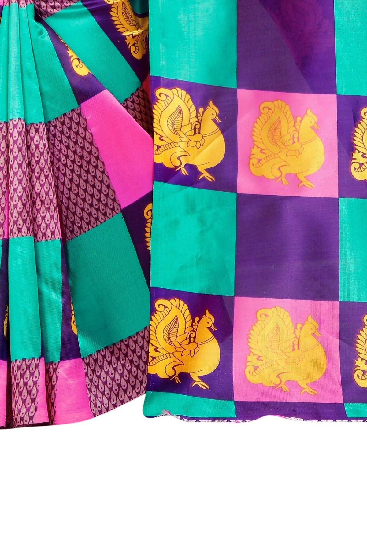 Vamika Pink Printed Art Silk Saree - Distacart